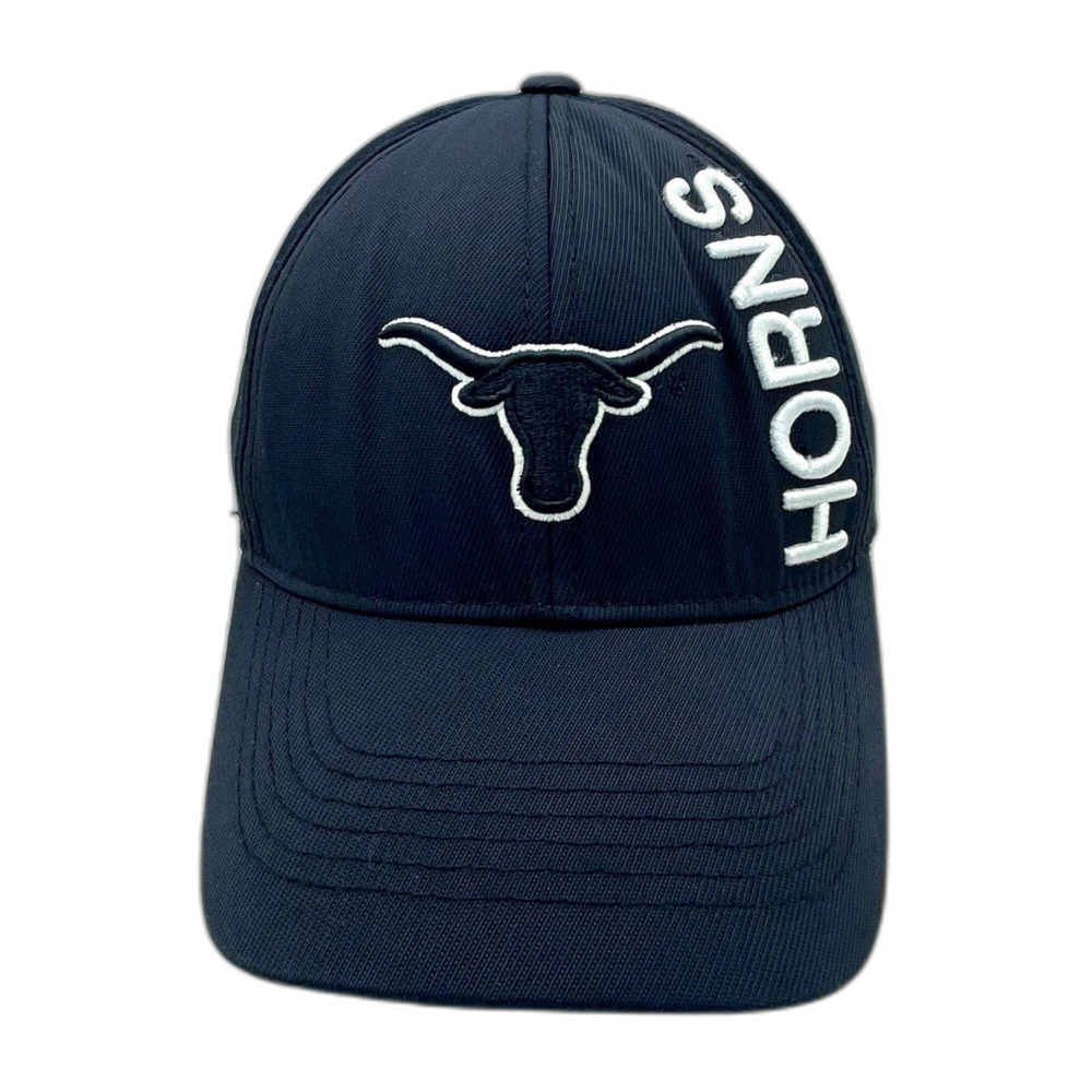 Top of the World Texas Longhorns Black OSFM Hat Cap Embroidered Spellout